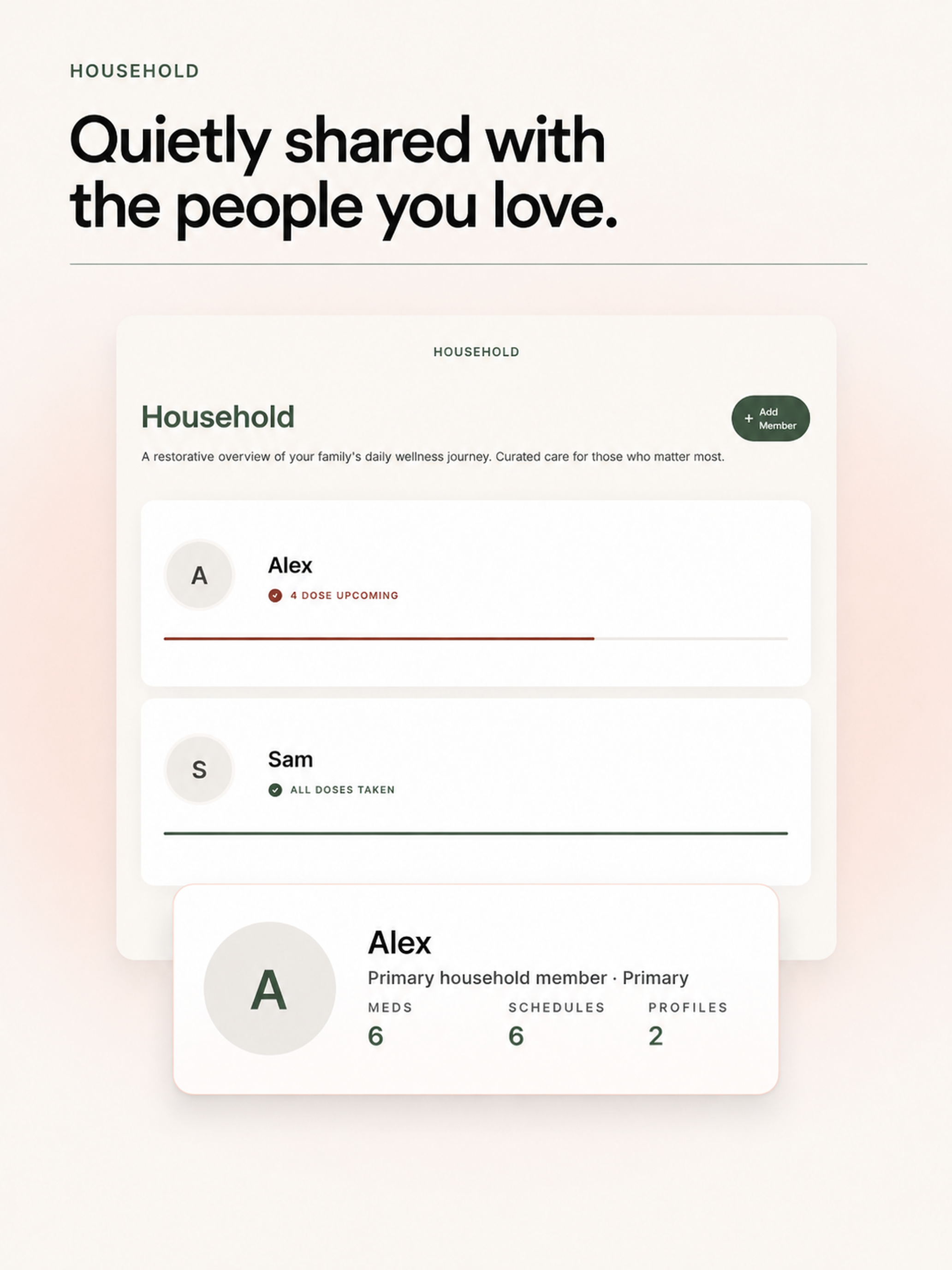 Quietly shared with the people you love.